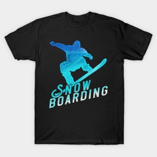 Retro Look Snowboarder, Snowboarding Motive T-Shirt